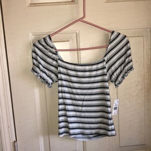 Blue striped blouse from Dry Goods